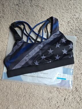 Strappy Back Blue-Line Sports Bra